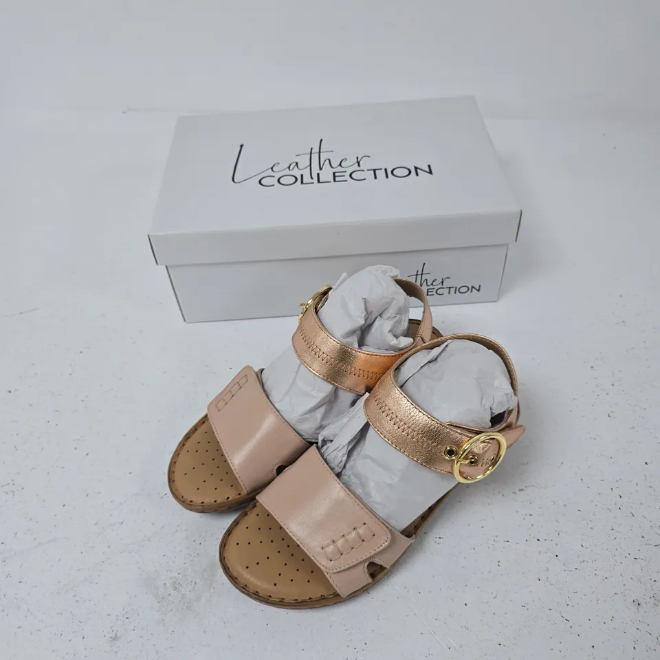 LEATHER COLLECTION NATASHA PINK SANDALS – UK SIZE 4