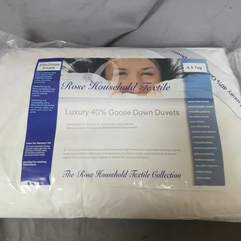 ROSE HOUSEHOLD TEXTILE COLLECTION LUXURY GOOSE DOWN DUVET (DOUBLE)