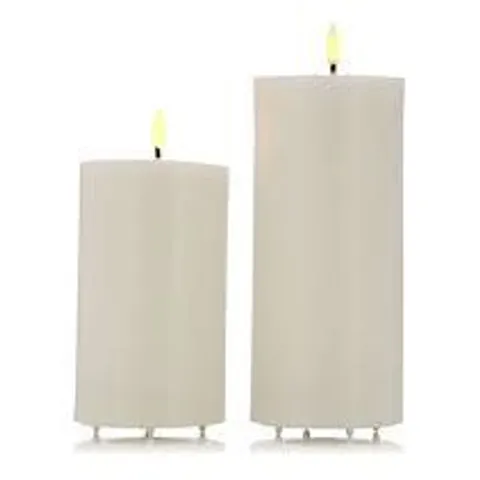 GARDEN STORIES SET OF 2 SMALL & LARGE RUSTIC OUTDOOR WAX CANDLES