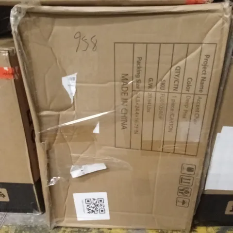 BOXED ACCENT CHAIR - DEEP PINK (1 BOX)