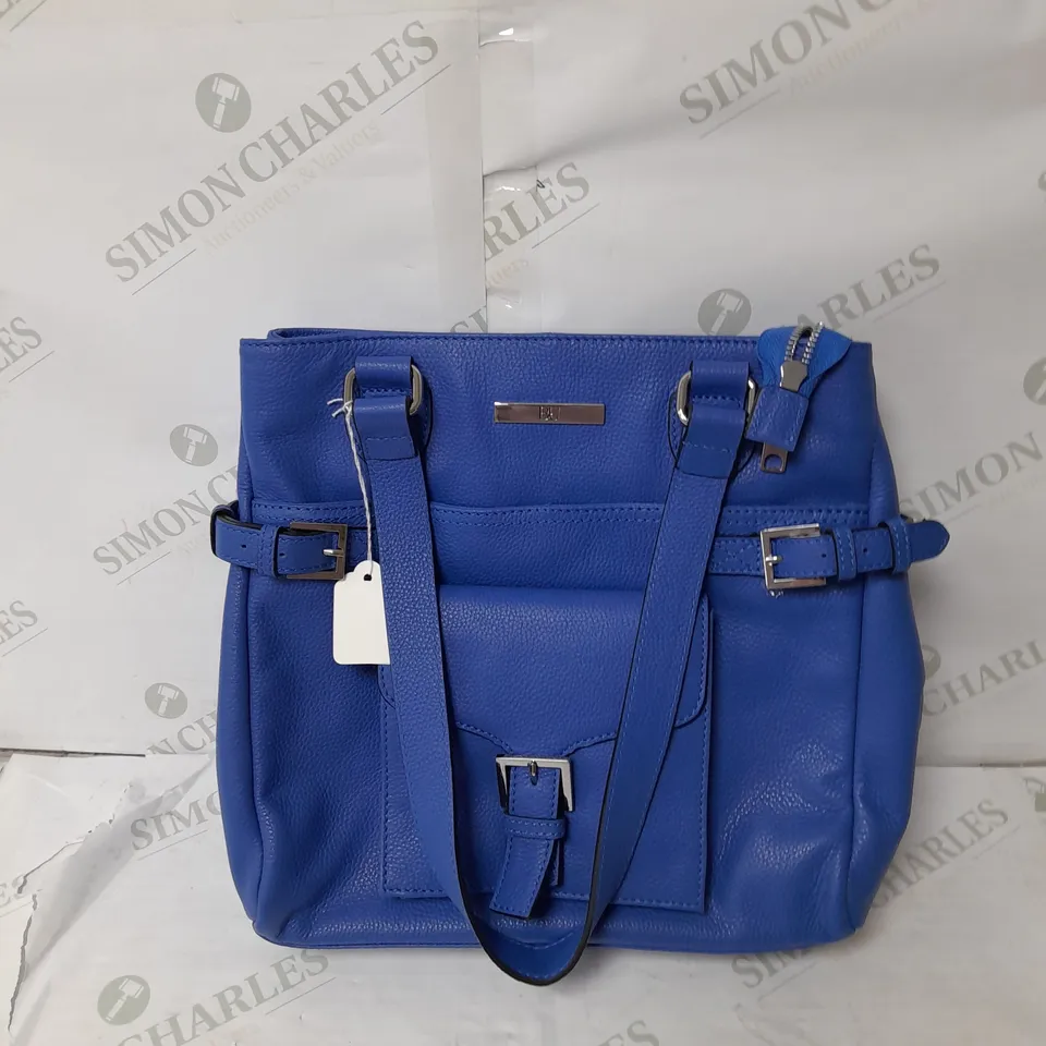 BRENDA EDWARDS LEATHER HANDBAG IN COBALT BLUE 