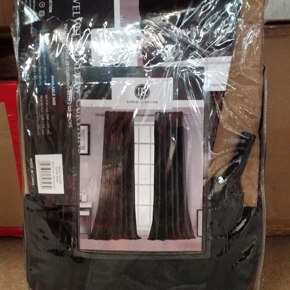 HEAVY VELVET EYELET SHEER READY MADE WINDOW CURTAINS