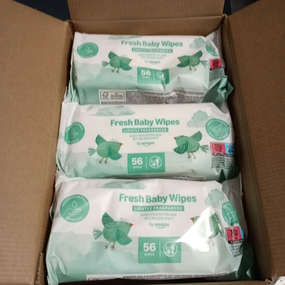 BOX OF 6 X FRESH BABY WIPES – 56 WIPES, LIGHTLY FRAGRANCED
