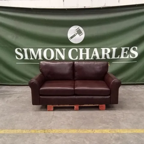 BAILEY ITALIAN LEATHER 3 SEATER SOFA - CHOCOLATE