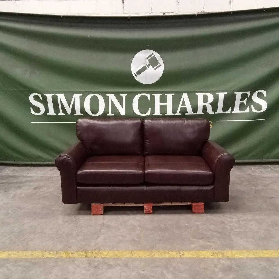 BAILEY ITALIAN LEATHER 3 SEATER SOFA - CHOCOLATE RRP £799
