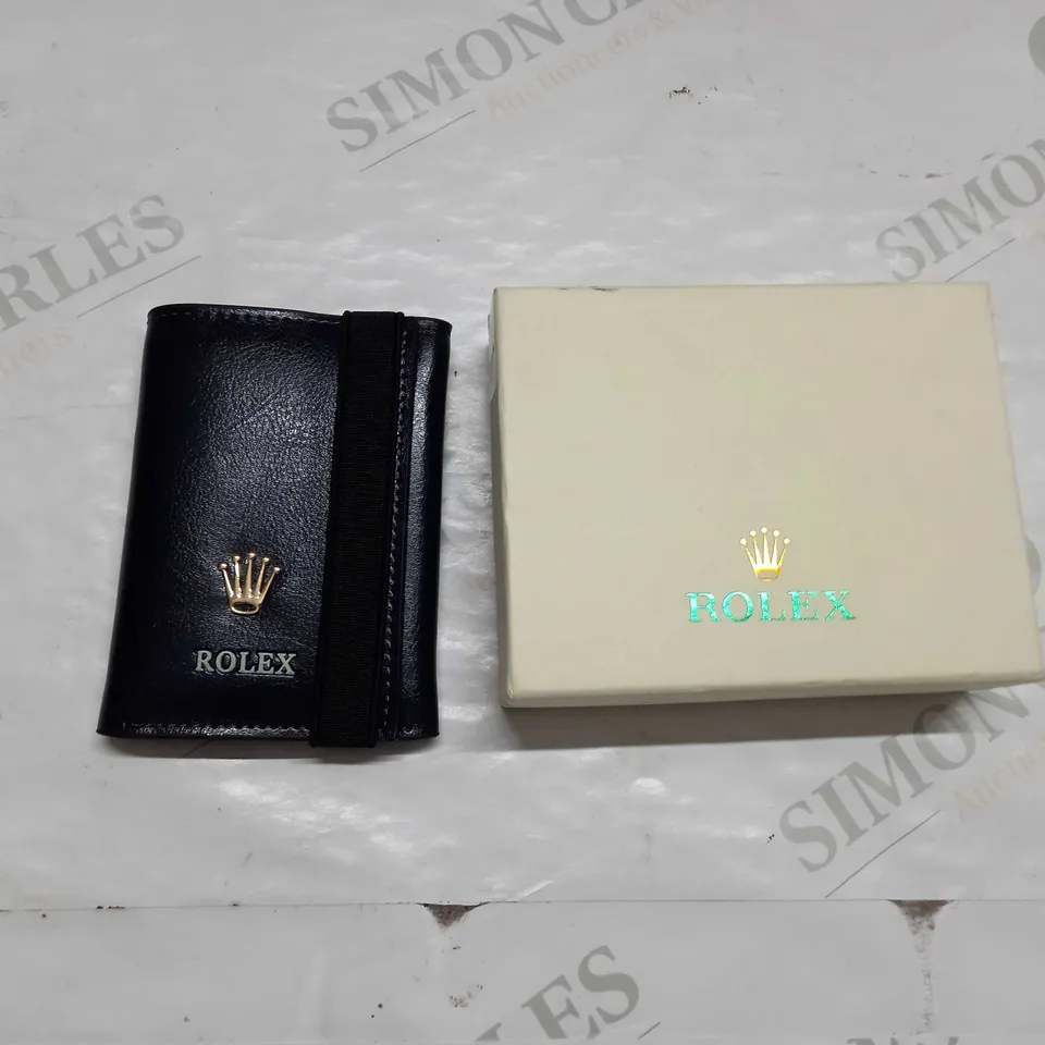 BOXED ROLEX BLUE WALLET FOR CARDS & CASH