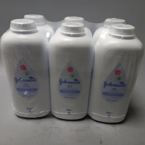 LOT OF 6 JOHNSONS 500G BABY POWDERS