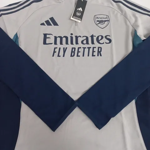 ARSENAL FC ADIDAS TRAINING TOP - SIZE LARGE