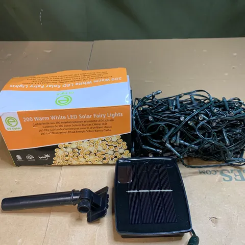 200 WARM WHITE LED SOLAR FAIRY LIGHTS