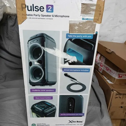 MAJORITY PULSE 2 PORTABLE PARTY SPEAKER & MICROPHONE