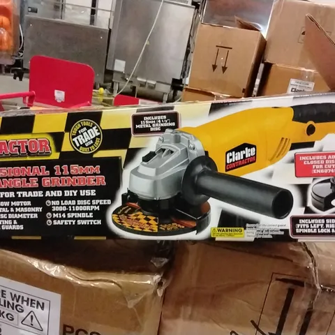 BOXED CLARKE CONTRACTOR CON1150 115MM ANGLE GRINDER (230V)