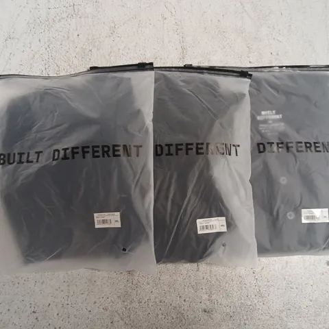 SET OF APPROXIMATELY 10 ASSORTED BUILT DIFFERENT T-SHIRTS/SHIRTS IN VARIOUS COLOURS AND SIZES