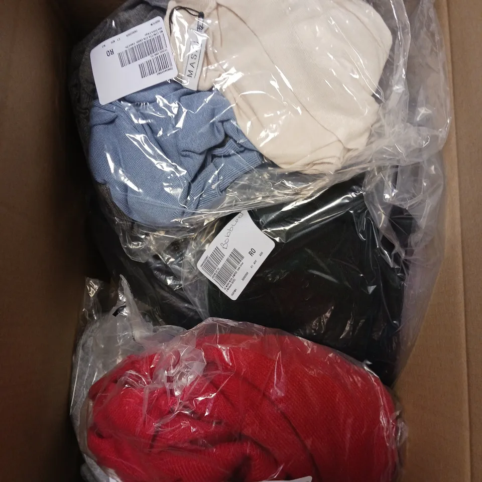 APPROXIMATELY 10 ASSORTED CLOTHING ITEMS TO INCLUDE FINE ARTS SKIRT, FLORAL BLOUSE, PONCHO ETC 