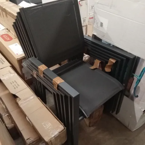 SET OF 6 OUTDOOR GARDEN DINING CHAIRS 