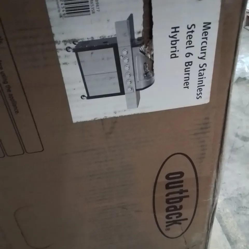 BOXED OUTBACK MERCURY STAINLESS STEEL 6 BURNER HYBRID BBQ