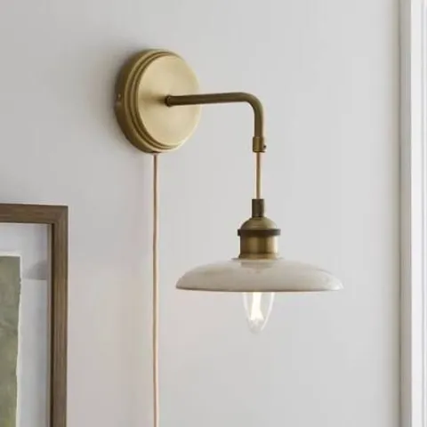 BOXED CHURCHGATE FAWSLEY FERN INDUSTRIAL PLUG IN WALL LIGHT