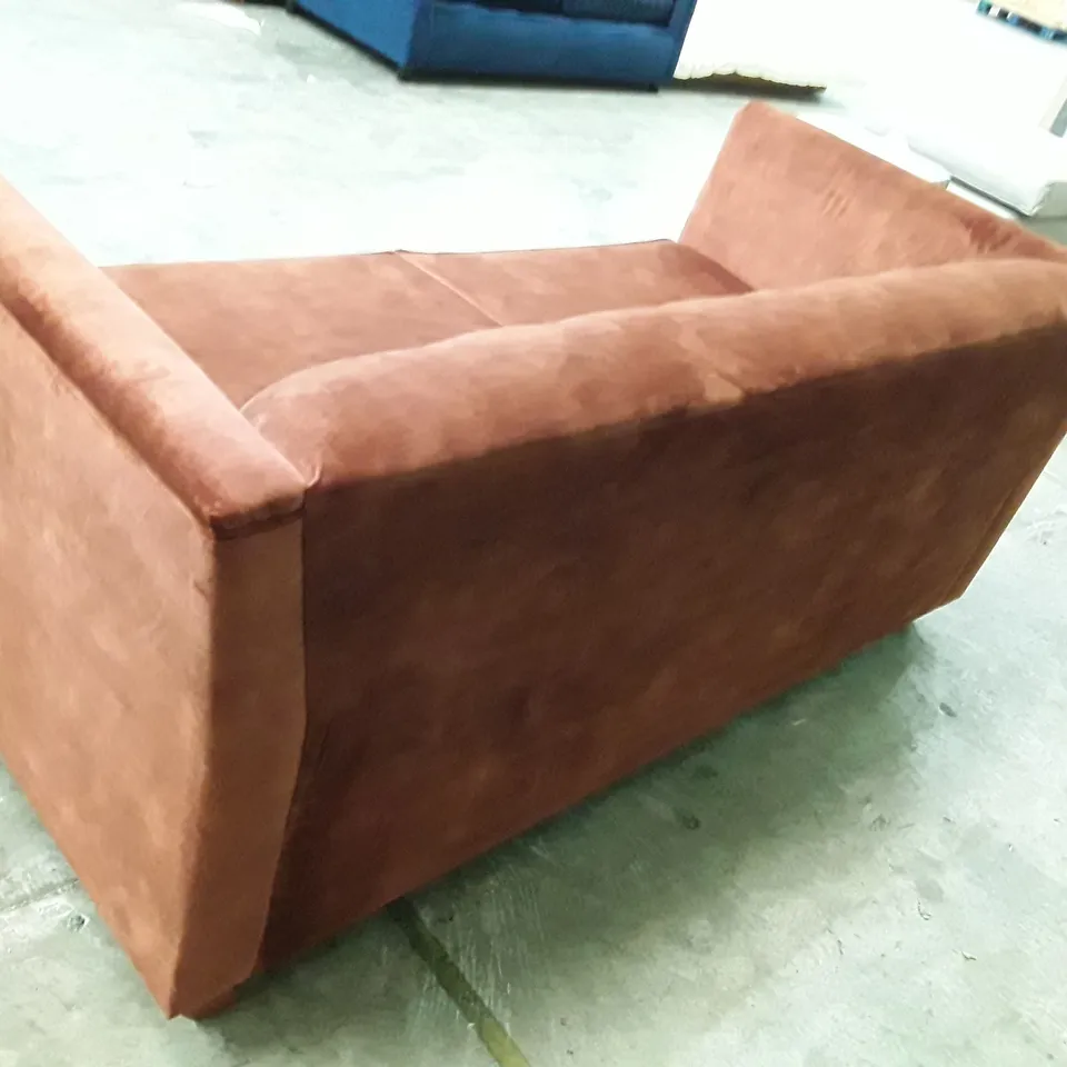QUALITY DESIGNER GASTARD 3 SEATER SOFA BED -  BROWN VELVET FABRIC