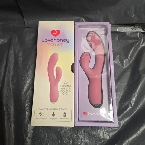 LOVEHONEY MON AMI RABBIT VIBRATOR – DUAL VIBRATING MASSAGER (PINK, USB RECHARGEABLE)