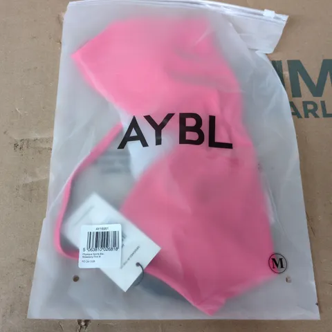 BAGGED AYBL PHYSIQUE SPORTS BRA IN RASPBERRY PINK - MEDIUM