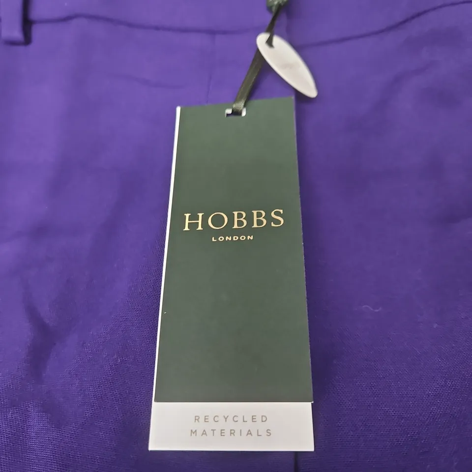 HOBBS LONDON PETITE SAMI TROUSERS - JEWEL PURPLE, UK P8