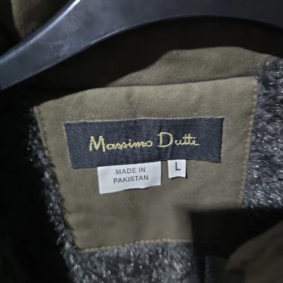 MASSIMO DUTTI OLIVE GREEN ZIP VEST – MEN'S, SIZE L