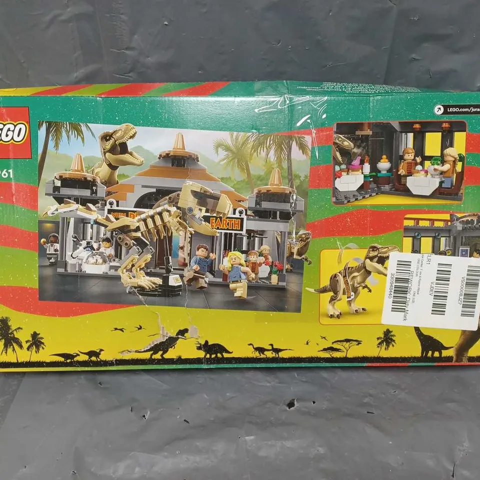 BOXED LEGO JURASSIC PARK 30TH ANNIVERSARY VISITOR CENTRE: T. REX & RAPTOR ATTACK 76961 RRP £114.99