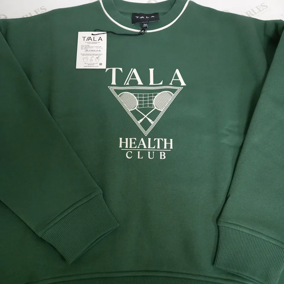 TIALA HEALTH CLUB JUMPER IN GREEN - 2XS