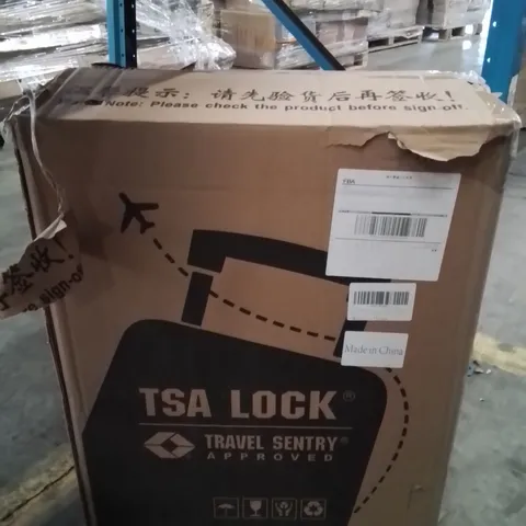 BOXED TSA LOCK TRAVEL LUGGAGE CASE -WHITE-
