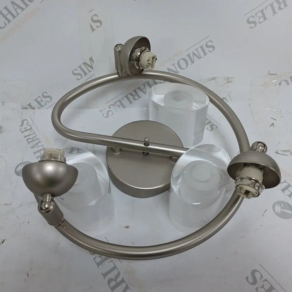 BOXED FARO TUVALU 3 LIGHT BRANCHED CEILING FAN LIGHT KIT CHROME