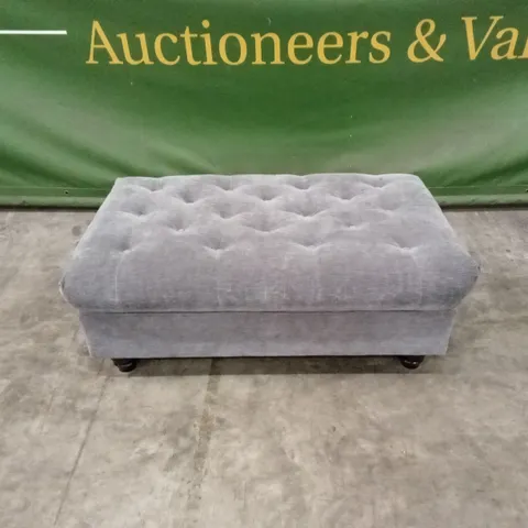 DESIGNER FABRIC UPHOLSTERED FOOTSTOOL