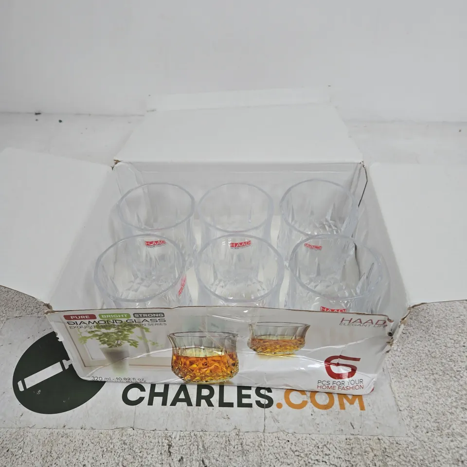 HAADI DIAMOND GLASS 6-PIECE SET