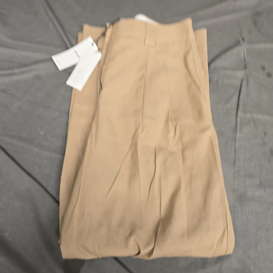 ME+EM PLEATED STRAIGHT LEG TRAINER-GRAZER TROUSERS – DESERT TAUPE (US 6 / UK 10 / EU 38)