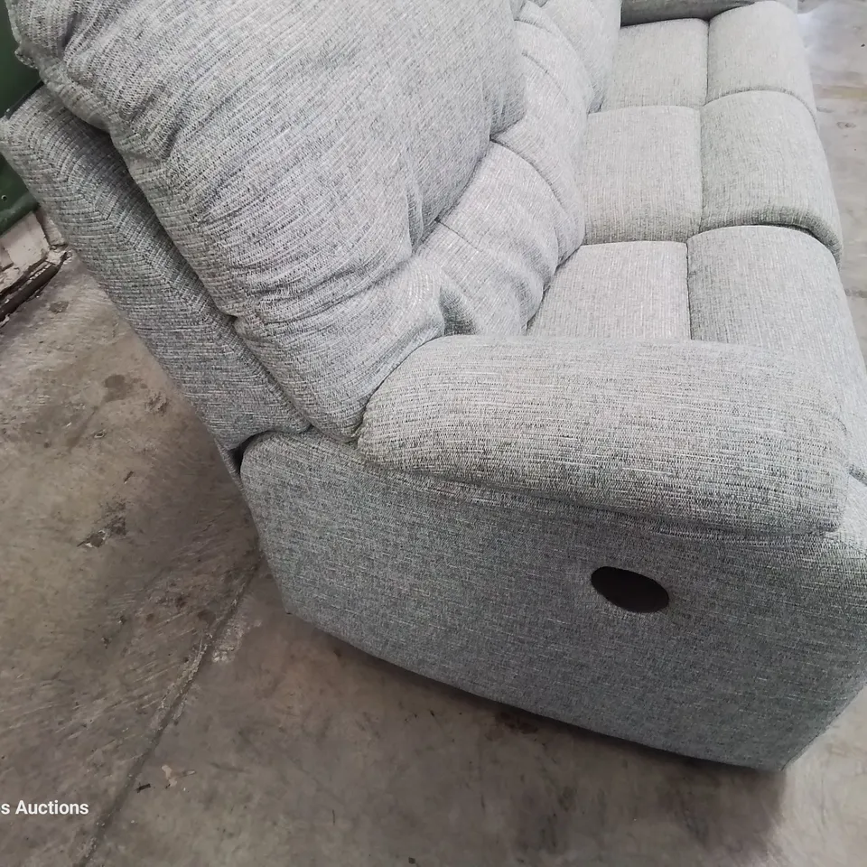 QUALITY BRITISH DESIGNER & MANUFACTURED G PLAN MINSTRAL POWER RECLINING THREE SEATER SOFA GRAPHENE TEAL FABRIC 