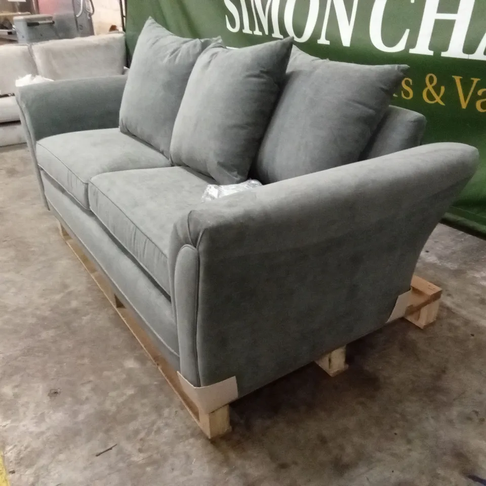 DURY FABRIC 3 SEATER SCATTER BACK SOFA - DARK GREY RRP £499