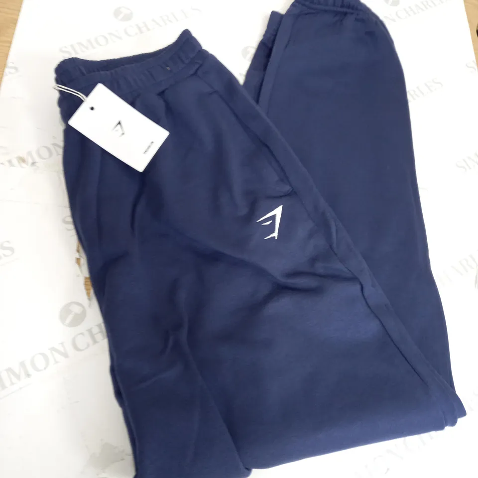 NAVY BLUE GYMSHARK JOGGERS SIZE M