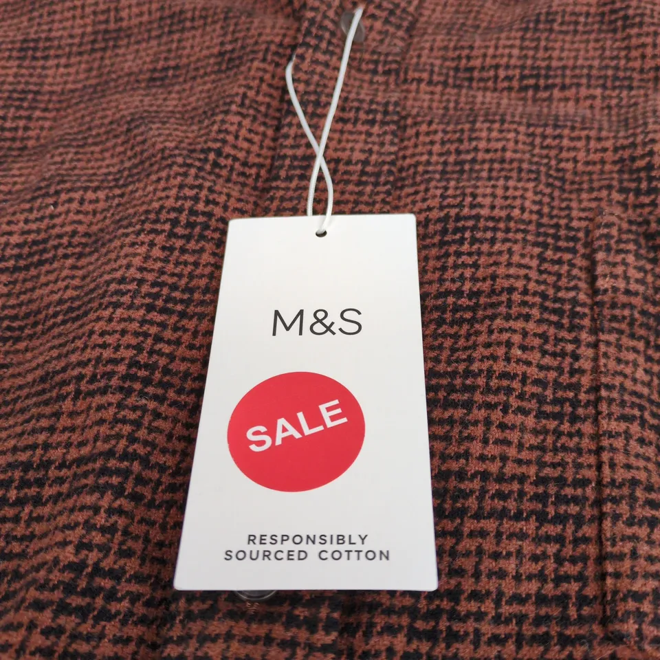MARKS AND SPENCERS REDWOOD LARGE SHIRT WITH TAGS