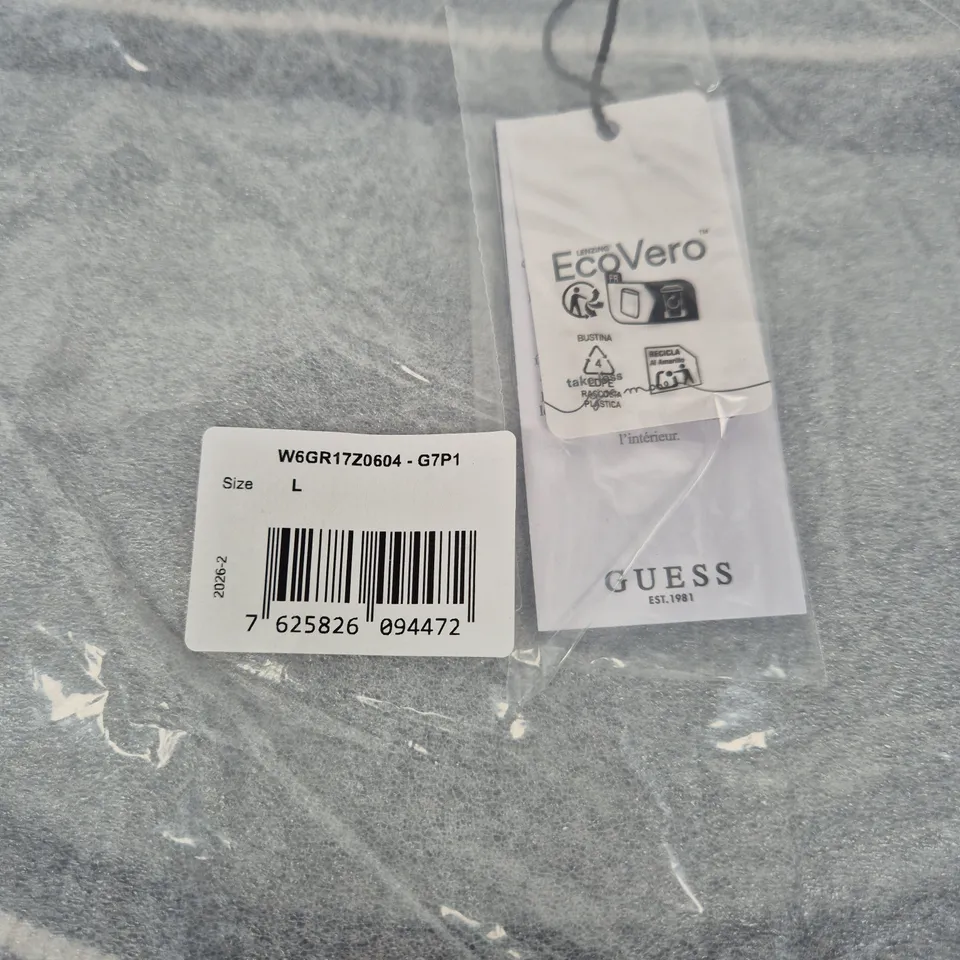 GUESS WOMEN'S MONOGRAM KNIT VEST – GREY, ECOVERO FABRIC, SIZE L