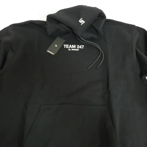 REPRESENT 24/7 CLUB BLACK HOODIE - LARGE