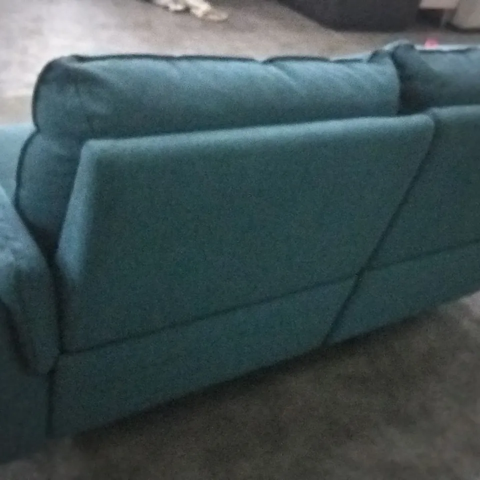 QUALITY ITALIAN DESIGNER BOLZANO 2 SEATER ELECTRIC RECLINER SOFA  - TEAL FABRIC 