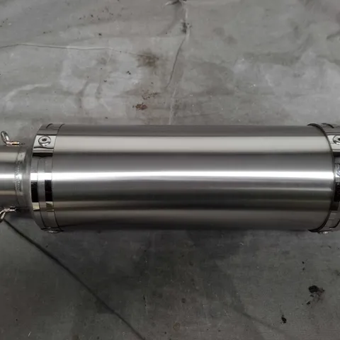 Stainless steel exhaust silencer – cylindrical with clamp bands