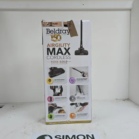 BELDRAY AIRGILITY MAX CORDLESS ROSE GOLD BOXED