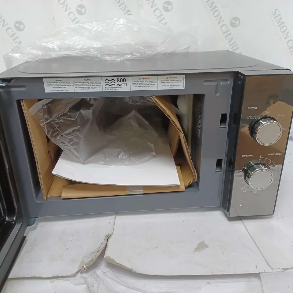 BOXED RUSSELL HOBBS COMPACT BLACK MANUAL MICROWAVE 