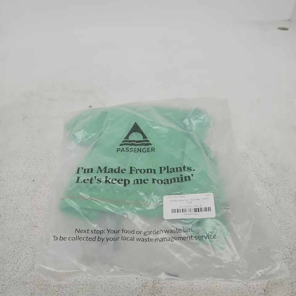 PASSENGER WAVENEY COTTON TOP – TRUE GREEN, SIZE L