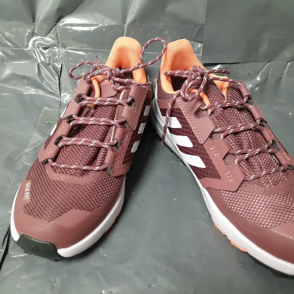 ADIDAS TRAILMAKER RAIN READY WATERPROOF TRAINERS IN BROWN - UK 3