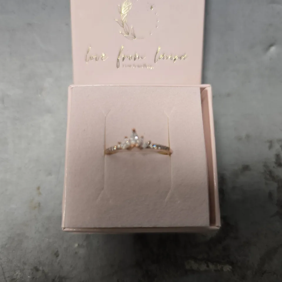 BOXED LOVE FROM LAURA CROWN RING 