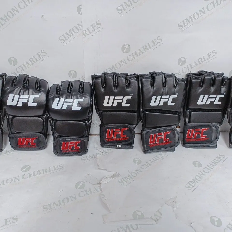 BOX OF 7 UFC GLOVES IN BLACK