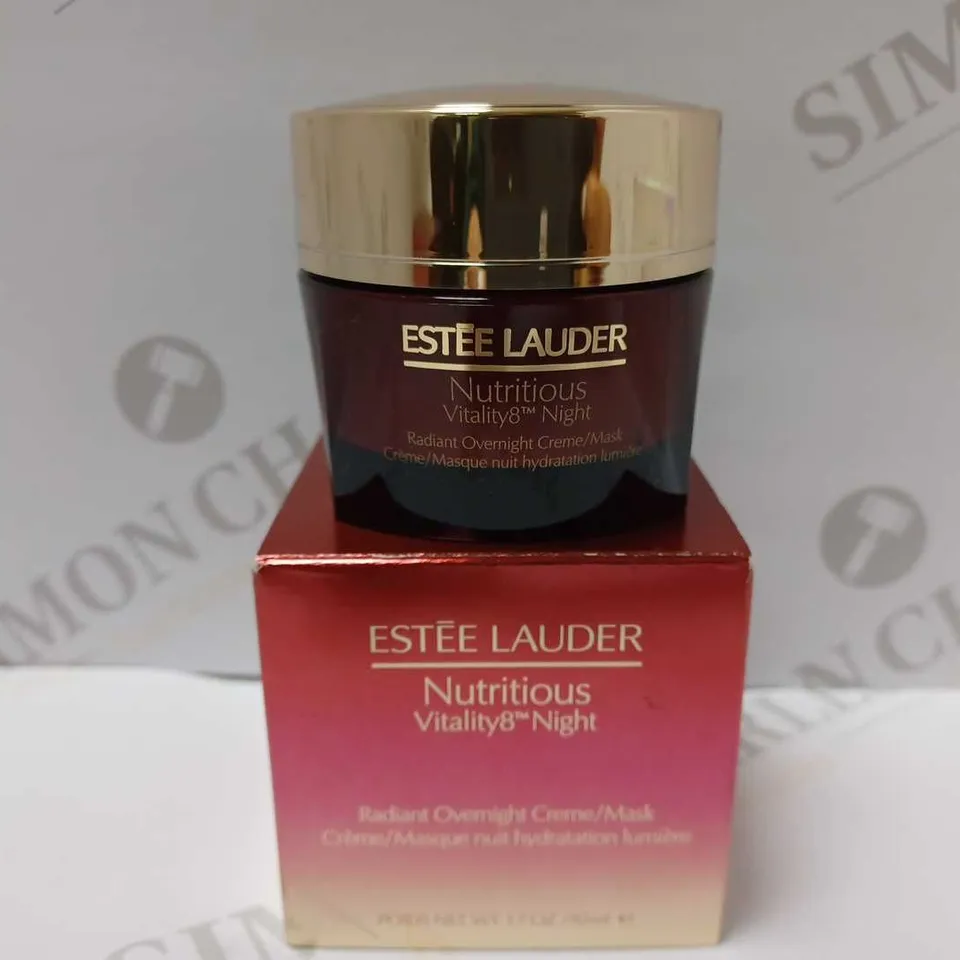 ESTEE LAUDER NUTRITIOUS VITALITY8 NIGHT RADIANT OVERNIGHT CREME MASK 50ML