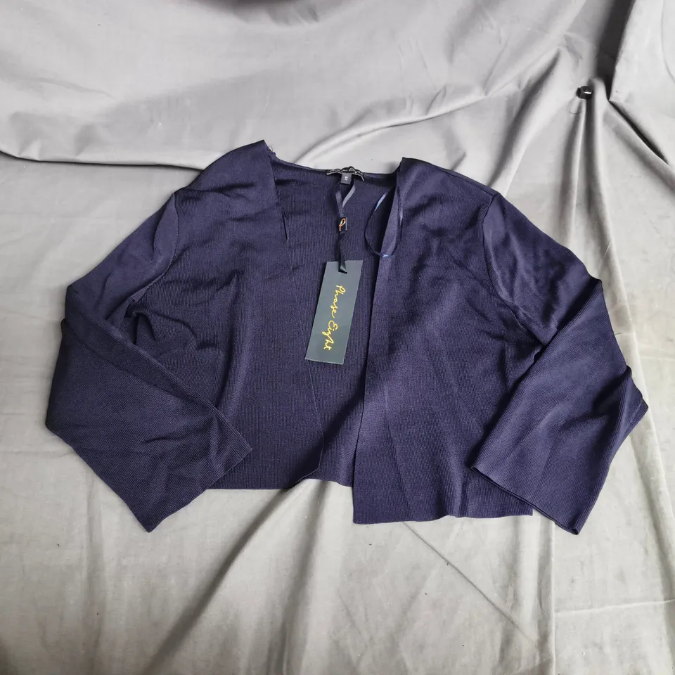PHASE EIGHT WOMEN'S NAVY KNIT TOP – OPEN-FRONT CARDIGAN STYLE, UK 14