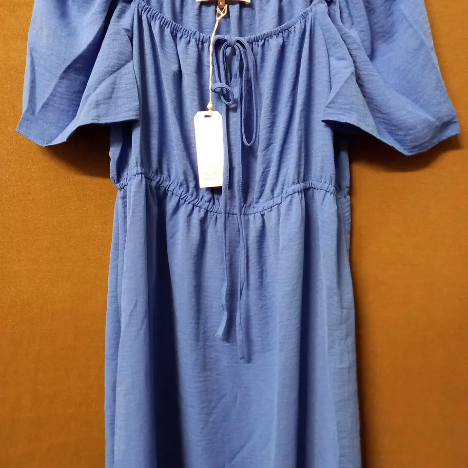 MAISON DE NIMES GYPSEY DRESS IN COBALT BLUE - MEDIUM