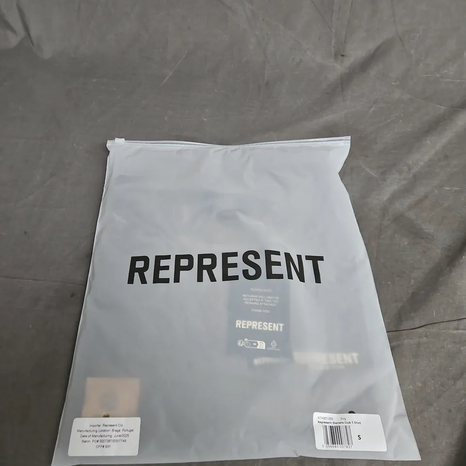 REPRESENT OWNERS CLUB T-SHIRT – FOG, SIZE S